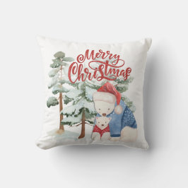 Almofada Feliz Natal Design de Férias Adoráveis