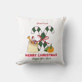 Almofada Feliz Natal e Ano Novo Minimalista