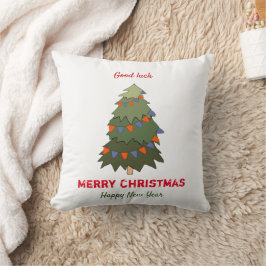 Almofada Feliz Natal e Ano Novo Minimalista