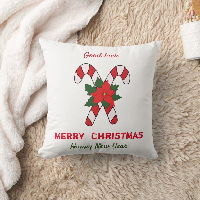 Almofada Feliz Natal e Ano Novo Minimalista (Cobertor)