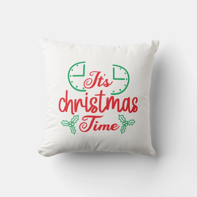 Almofada Feliz Natal É Hora De Natal (Frente)