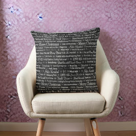 Almofada Feliz Natal em diferentes línguas