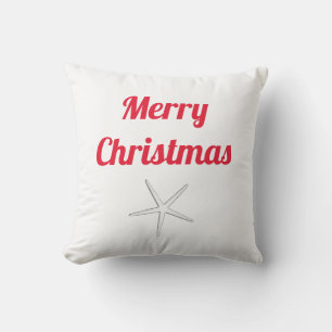 Almofada Feliz Natal Estrela do Mar Vermelha Presente Fofo