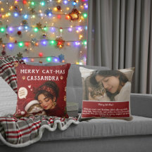 Feliz Natal Felino Vermelho Foto Nome Mensagem