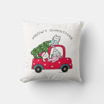 Feliz Natal Feriado de Gatos-Caminhão Vermelho