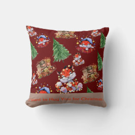Almofada Feliz Natal Feriado Vermelho