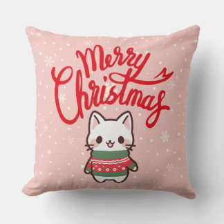 Almofada Feliz Natal Gato Cushion
