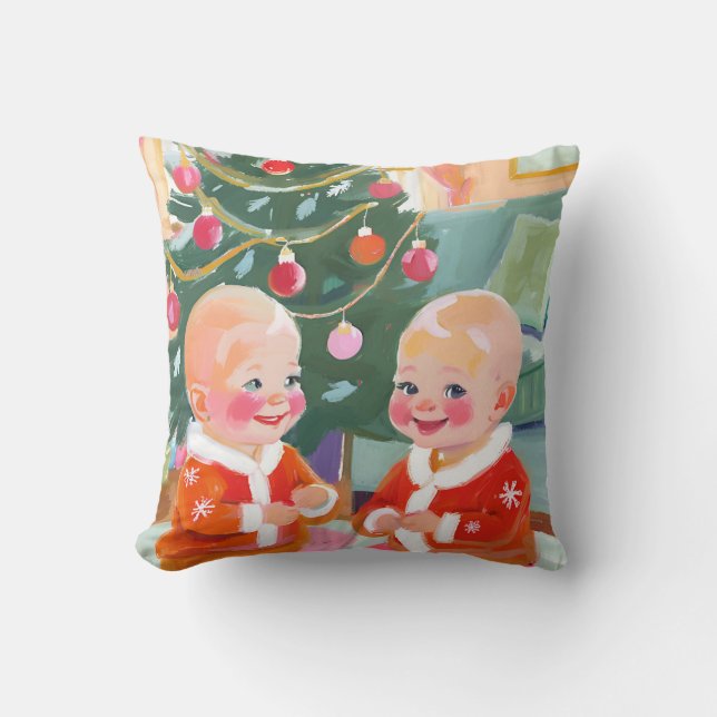 Almofada Feliz natal gêmeos (Frente)