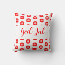 Almofada Feliz Natal God Jul padrão escandinavo presente