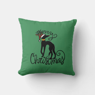 Almofada Feliz Natal Greyhound Reindeer