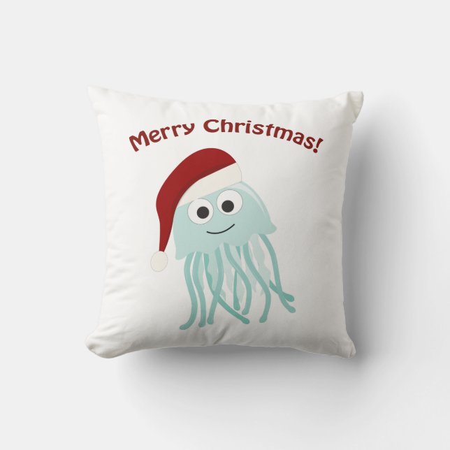 Almofada Feliz Natal! medusa (Frente)