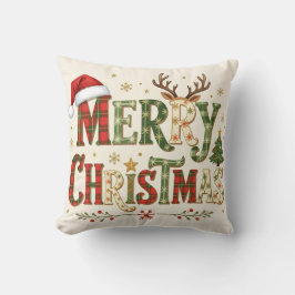 Almofada Feliz Natal minimalista chic