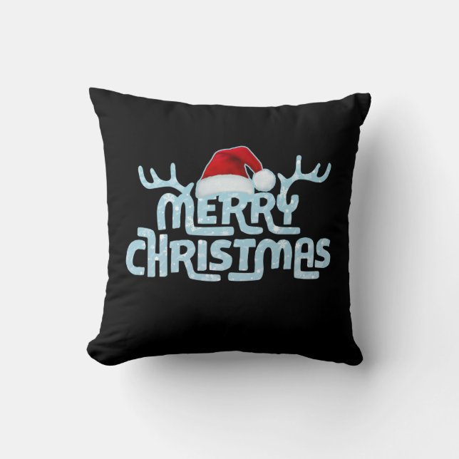 Almofada Feliz Natal Moderno Trendy Família Correspondente  (Frente)