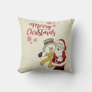 Almofada Feliz Natal,Papai Noel,Boneco de Neve