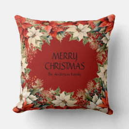 Almofada Feliz Natal Poinsettias