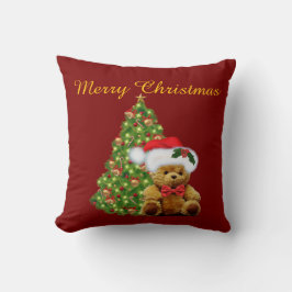 Almofada Feliz Natal Ursinho Fofo