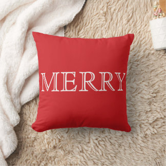 Almofada Feliz Natal, Vermelho e Branco