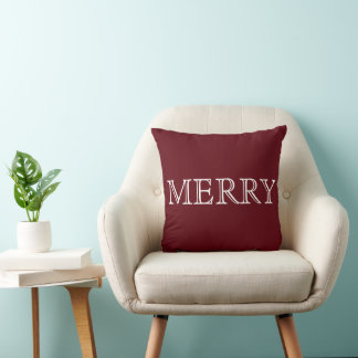 Almofada Feliz Natal, Vermelho e Branco