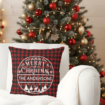 Feliz Natal Xadrez Vermelho e Preto Nome Personali