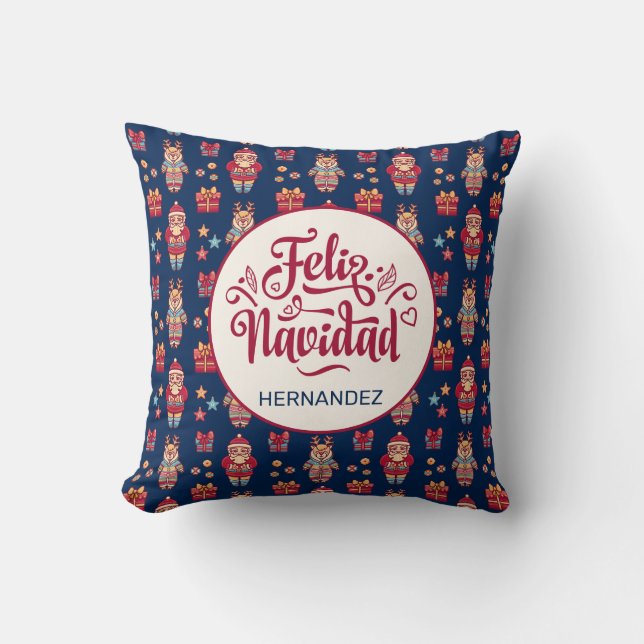 Almofada Feliz Navidad Personalizado (Frente)