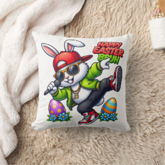 Almofada Feliz Páscoa Bruh Óculos de Sol Bunny Streetwear