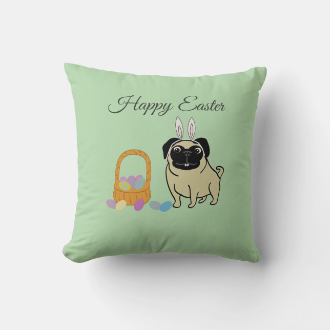 Almofada Feliz Páscoa, cachorro (Frente)