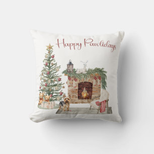 Almofada Feliz Pawlidays Design de Cachorro - Yorkie