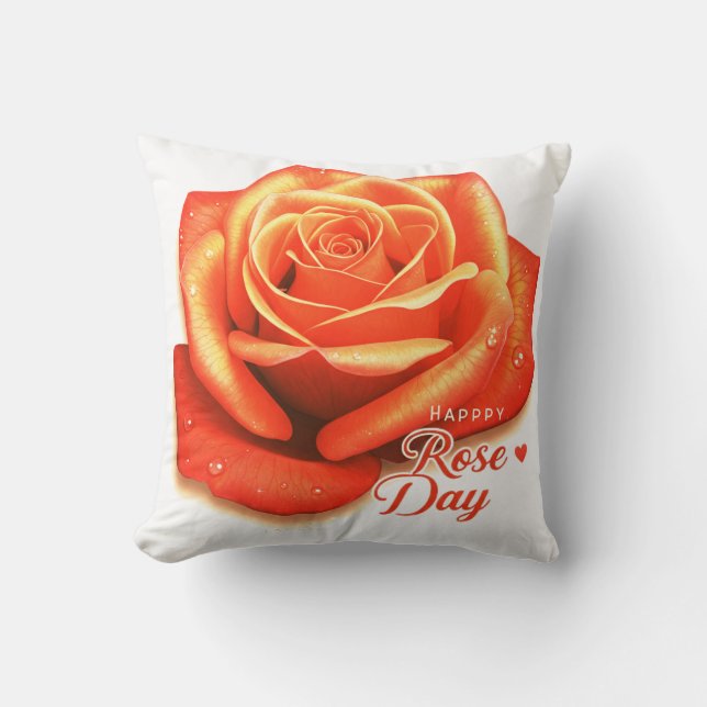 Almofada "Feliz Rosa Dia 2025 🌹 | Um Começo A Amar (Frente)