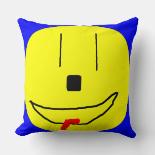 Almofada Feliz Rosto Sorridente Emoji, Crianças Arte, Trav
