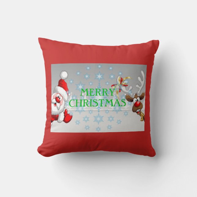 Almofada Feliz Travesseiro decorativo de Natal (Frente)