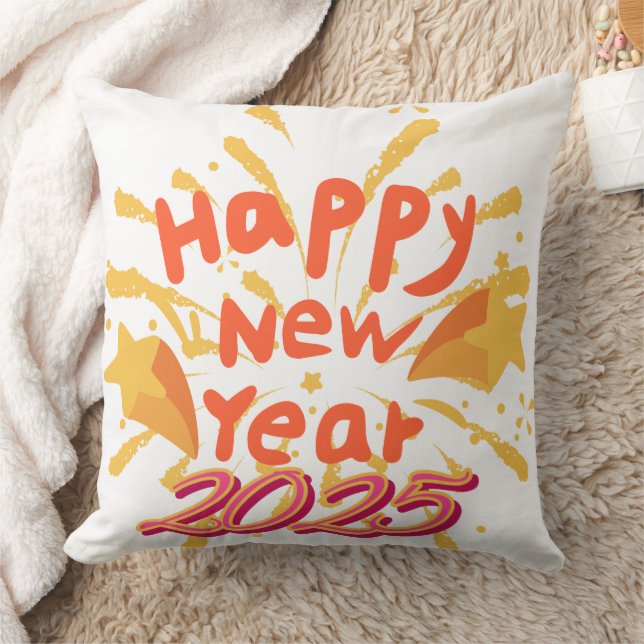 Almofada Feliz travesseiro do novo ano de 2025 (Cobertor)