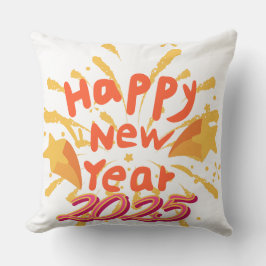 Almofada Feliz travesseiro do novo ano de 2025