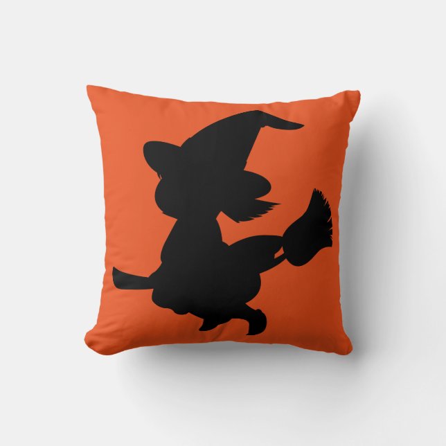 Almofada Feliz truque de Halloween ou bruxa de Trato com va (Frente)