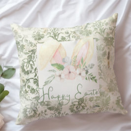 Almofada Felz pascoa Bunny Lamb Floral Watercolor