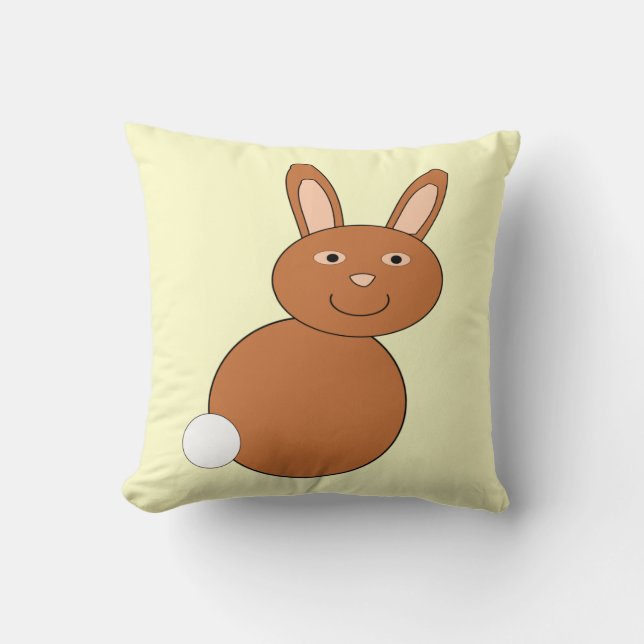 Almofada Felz pascoa Bunny Travesseiro (Frente)