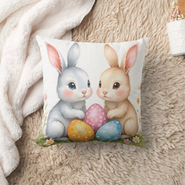 Almofada Felz pascoa de coelhos de Páscoa de Cana-d'Água (Cobertor)