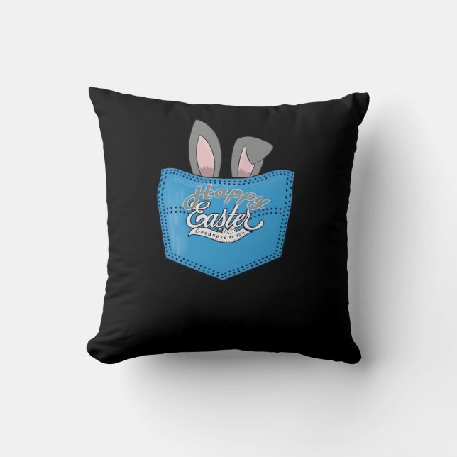 Almofada Felz pascoa Pop de Peeking Bunny (Frente)