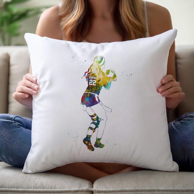 Almofada Female Flag Football Player (Criador carregado)