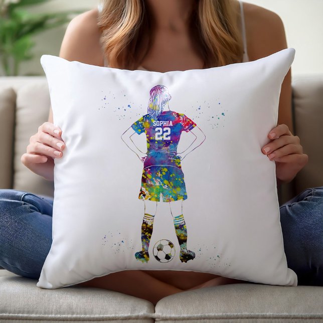 Almofada Female Soccer Player  (Criador carregado)