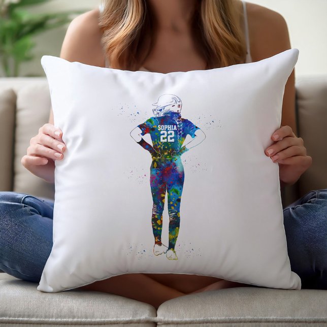 Almofada Female Softball Player (Criador carregado)