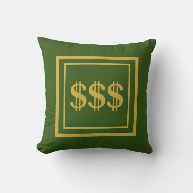 Almofada Feng Shui Prosperity Green & Dourado Travesseiro d (Frente)