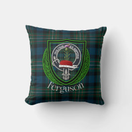 Almofada Ferguson Scottish Clan Tartan e Crest