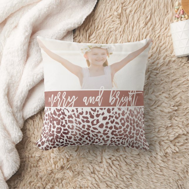 Almofada Feriado de Impressão de Leopardo-feliz e Brilhante (Cobertor)
