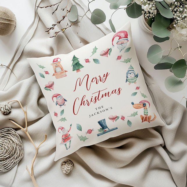 Almofada Feriado de Natal bonito para crianças (Criador carregado)