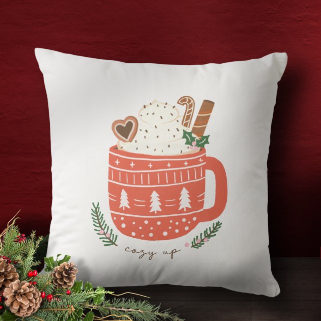 Almofada Feriado de Natal de Cacau Quente (Criador carregado)