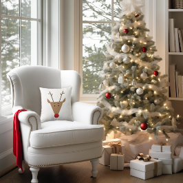 Almofada Feriado de Natal para Reindeer Cute