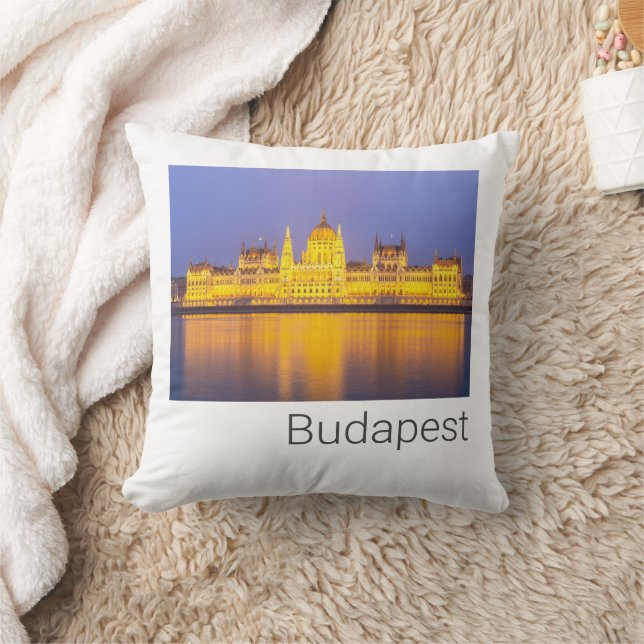 Almofada Feriado na Hungria no Panorama do Parlamento Budap (Cobertor)