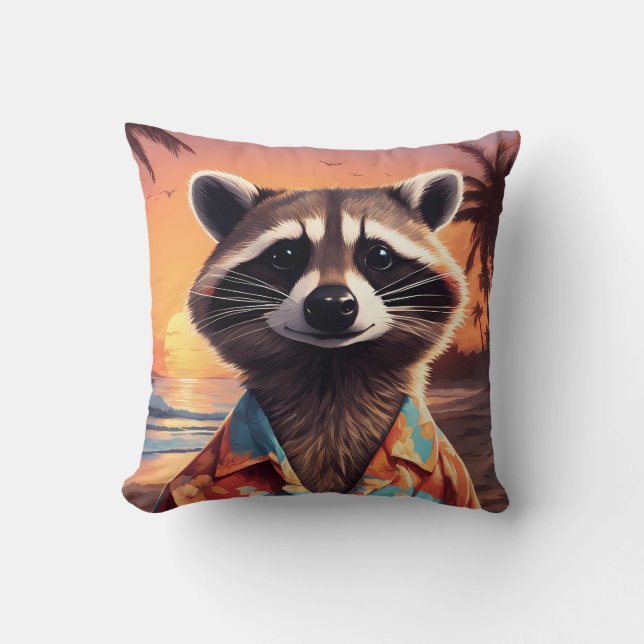 Almofada Feriado Raccoon (Frente)