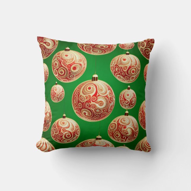 Almofada Feriado Vermelho e Verde (Frente)