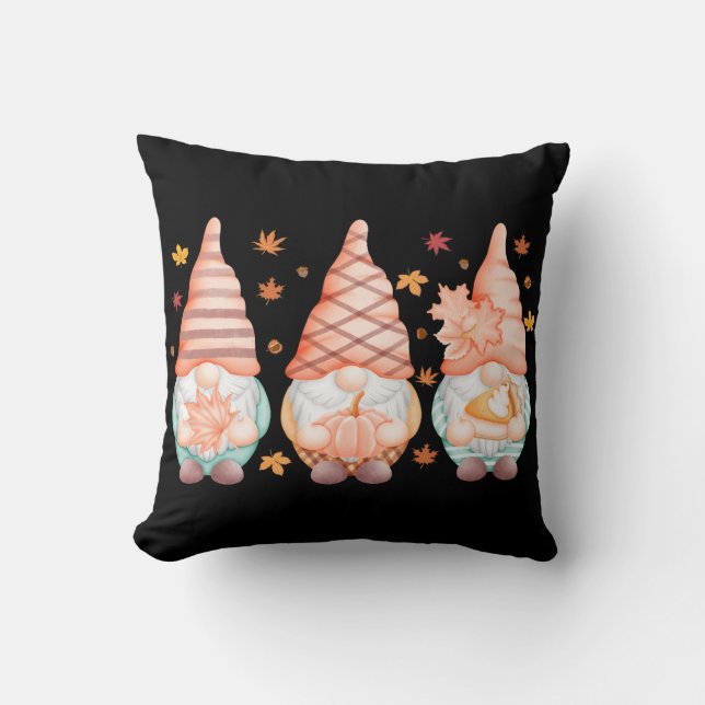 Almofada Feriados de outono do Gnomo de Ação de Graças (Frente)